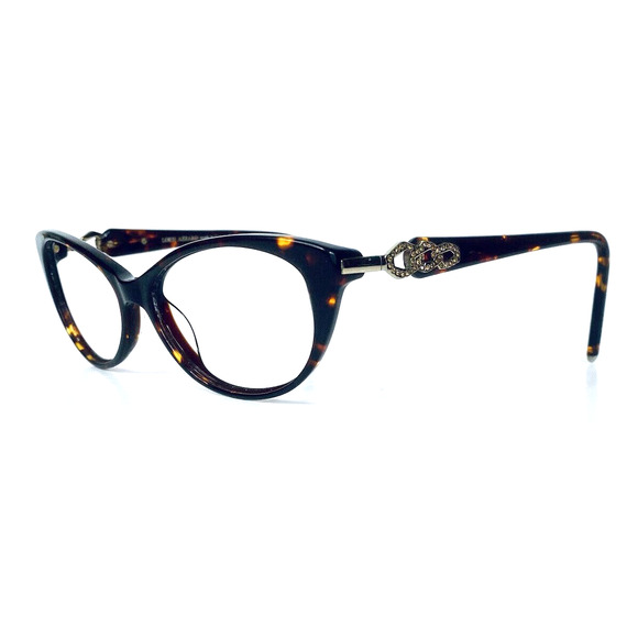 Loris Azzaro Tortoise Cat Eye Glasses - Picture 1 of 12